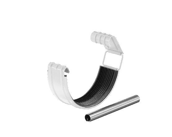 Водосток Aquasistem, система 150x100 - Соединитель желоба с резиновым уплотнителем RR 20 Мраморно-белый купить в Стерлитамаке