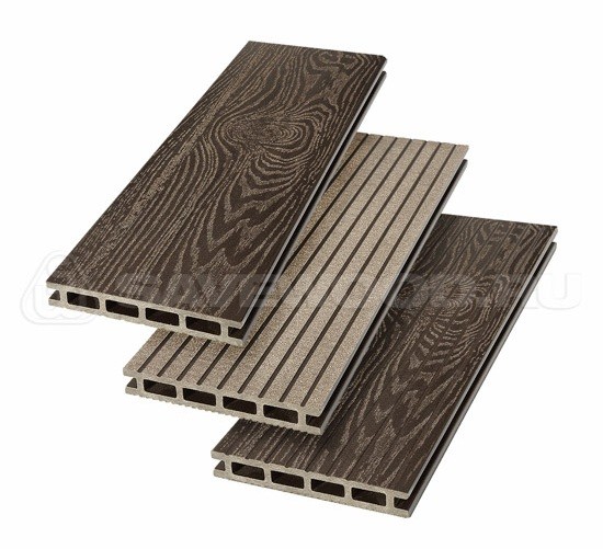Террасная доска из ДПК SW Carpinus (T) — двухсторонняя темно-коричневый купить в Стерлитамаке
