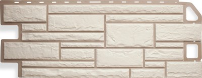 Цокольный сайдинг альта-профиль - коллекция "камень", белый