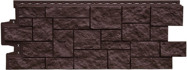 Фасадная панель Grand Line Дикий камень Стандарт Шоколадный (коричневый) купить в Стерлитамаке