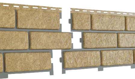 Фасадная панель Ю-Пласт Стоун Хаус Кирпич с декорированным швом Песочный купить в Стерлитамаке