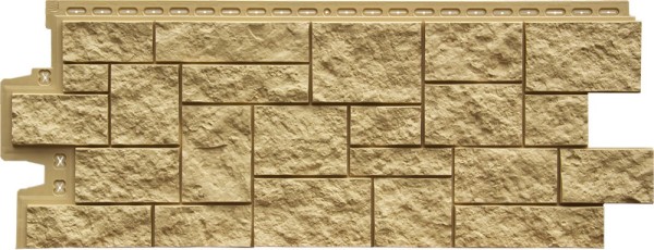 Фасадная панель Grand Line Дикий камень Стандарт песочный купить в Стерлитамаке