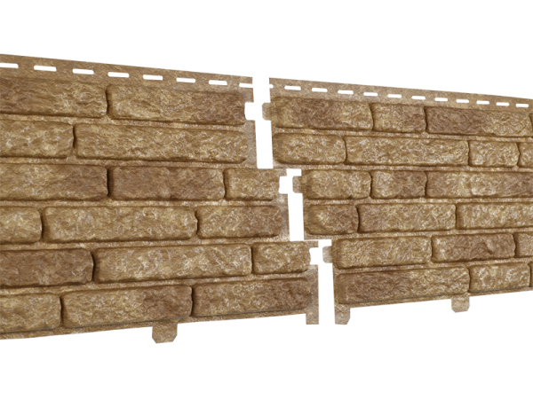 Фасадная панель Ю-пласт Стоун Хаус Кварцит Тёмно-бежевый купить в Стерлитамаке