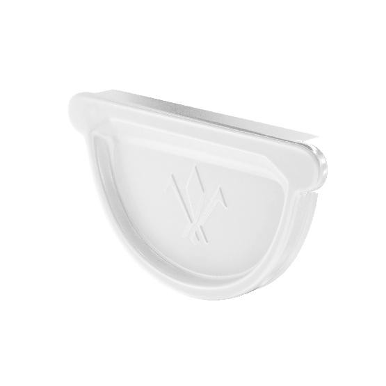 Водосток Aquasistem, система 125x90 - Заглушка универсальная с резиновым уплотнителем RR 20 Мраморно-белый купить в Стерлитамаке