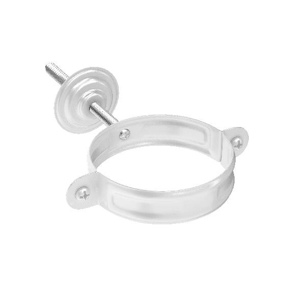 Водосток Aquasistem, система 125x90 - Комплект крепления трубы RAL 9003 Белый купить в Стерлитамаке