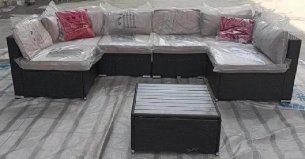 Диван-Трансформер AFINA модульный плетеный из иск. ротанга YR822D Brown/Beige купить в Стерлитамаке