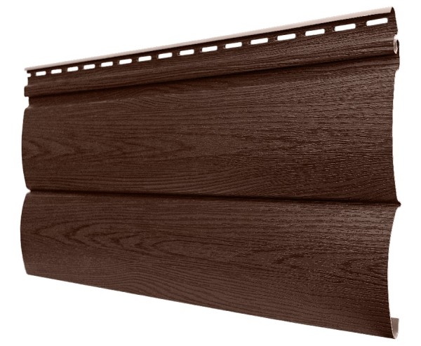 Виниловый сайдинг tecos, серия lux - оцилиндрованный брус двойной, - итальяский орех купить в Стерлитамаке