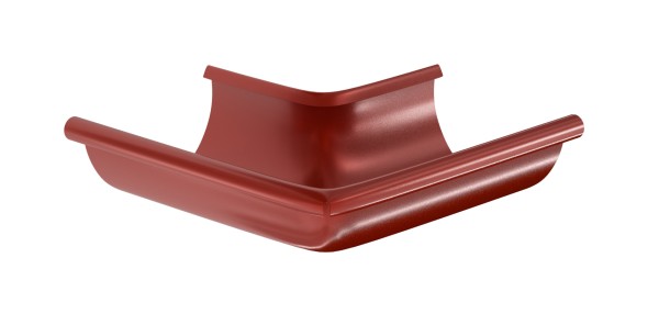 Водосток Aquasistem, система 125x90 - Угол желоба, наружный 90° RR 29 Бургундский купить в Стерлитамаке