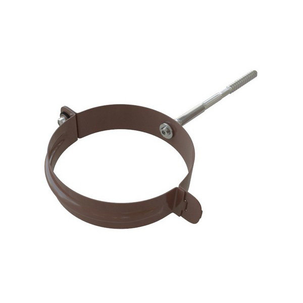 Водосток Альта-Профиль Метал – Хомут трубы металлический (коричневый) купить в Стерлитамаке