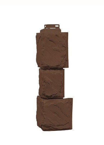 Угол Фасайдинг Серия «Камень крупный» Коричневый купить в Стерлитамаке