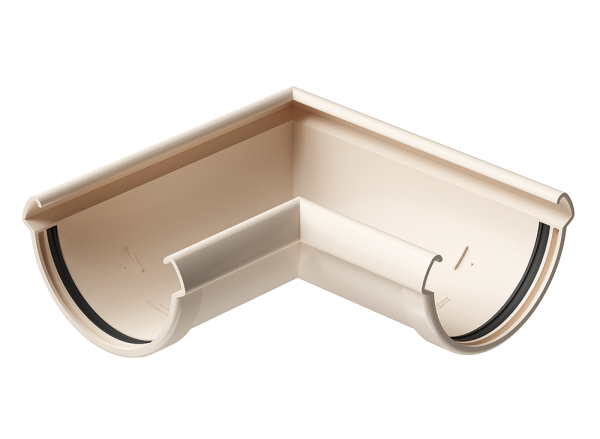 Угол желоба 90° Docke Lux ПВХ Латте купить в Стерлитамаке