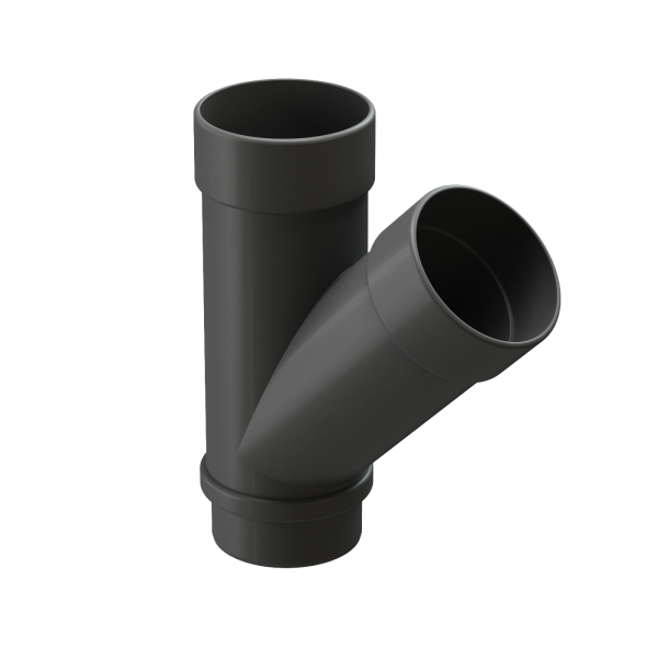 Тройник 45˚ для водосточной трубы Docke Lux ПВХ - Графит купить в Стерлитамаке