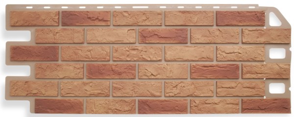 Фасадная панель Цокольный сайдинг Альта профиль кирпич Бежевый Комби купить в Стерлитамаке