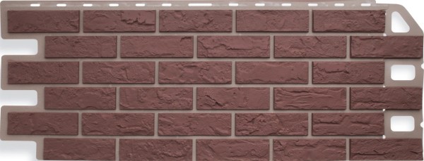 Фасадная панель Цокольный сайдинг Альта-профиль - коллекция "кирпич", кирпич красный купить в Стерлитамаке