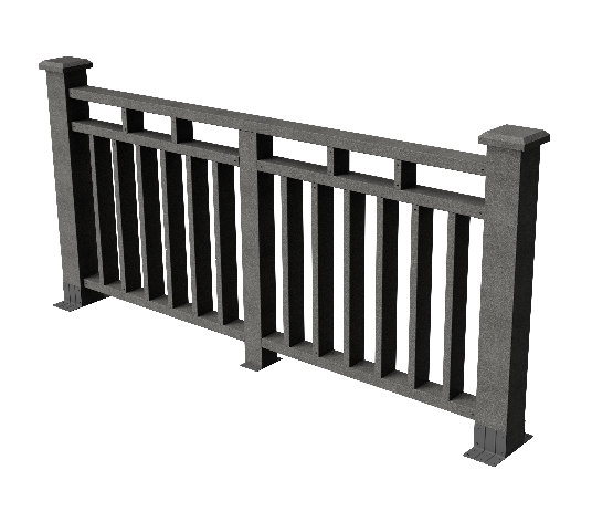 Ограждения декоративное ДПК GRINDERDECO Европа серый базальт купить в Стерлитамаке