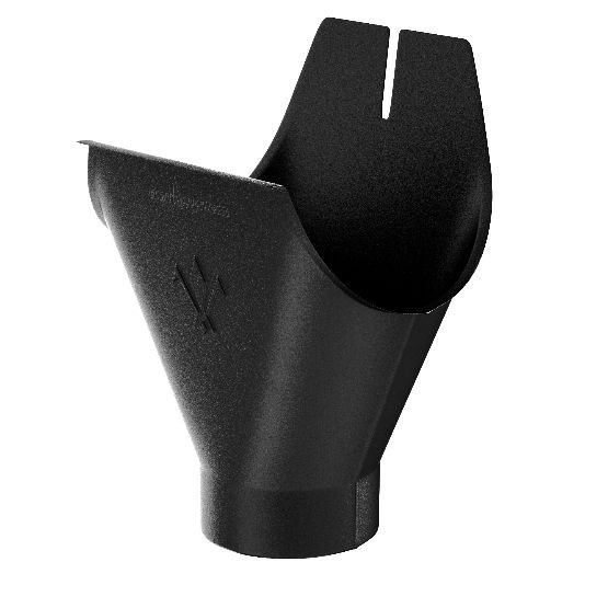 Водосток Aquasistem, система 125x90 - Воронка желоба RAL 9005 Чёрный купить в Стерлитамаке