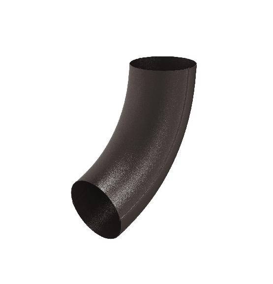 Водосток Aquasistem, Система 125x90 - Колено трубы RR 32 Тёмно-коричневый matt купить в Стерлитамаке