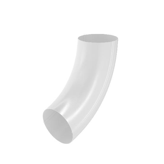 Водосток Aquasistem, система 125x90 - Колено трубы RAL 9003 Белый купить в Стерлитамаке