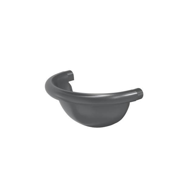 Водосток Aquasistem, система 150x100 - Заглушка желоба полукруглая RR 23 Маренго купить в Стерлитамаке