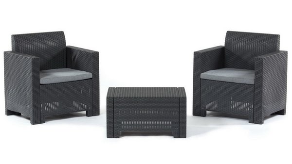 Комплект мебели Set Nebraska Terrace (2 кресла и кофейный столик) Венге купить в Стерлитамаке