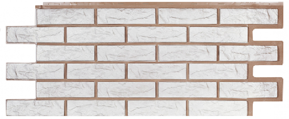 Фасадная панель Техоснастка, Лондон Брик, Белый купить в Стерлитамаке
