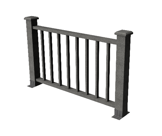 Ограждения декоративное ДПК GRINDERDECO Альма 1500 со скрытым крепежом серый базальт купить в Стерлитамаке
