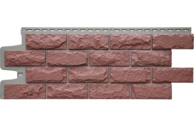 Фасадные панели Grand Line Колотый Камень Корица, Шов тёмно-бежевый