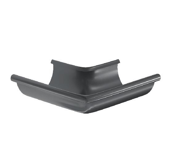 Водосток Aquasistem, система 125x90 -  Угол желоба, наружный 90° RAL 7024 Тёмно-серый купить в Стерлитамаке