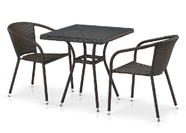 Комплект плетеной мебели AFINA из иск. ротанга T282BNT/Y137C-W53 Brown 2Pcs купить в Стерлитамаке