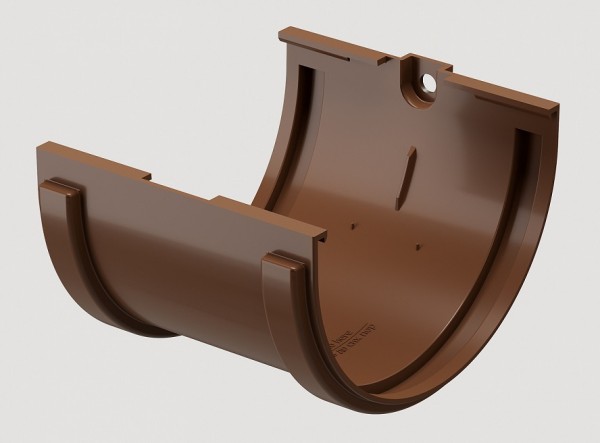 Соединитель желобов ПВХ Docke STANDART Светло-коричневый купить в Стерлитамаке