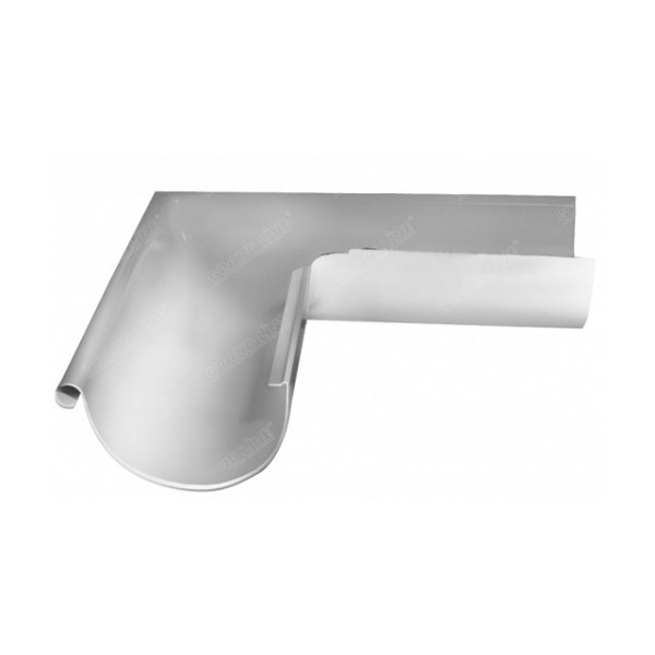 Водосток Grand Line 125x90 – Угол наружный 90° RAL 9003 купить в Стерлитамаке