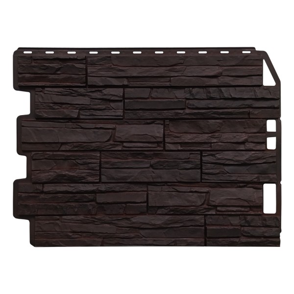 Фасадная панель FineBer, Скол - Тёмно коричневый купить в Стерлитамаке