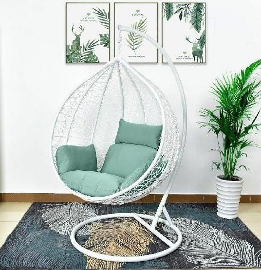 Кресло Подвесное из искусственного ротанга AFM-168A-XL White/Green купить в Стерлитамаке