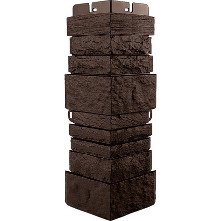 Угол наружный Альта-Профиль Скалистый камень ЭКО Коричневый купить в Стерлитамаке