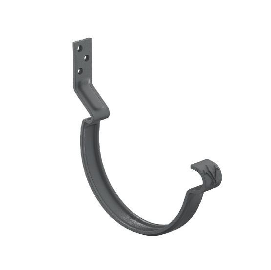 Водосток Aquasistem, система 125x90 - Крюк крепления желоба короткий RAL 7024 Тёмно-серый купить в Стерлитамаке