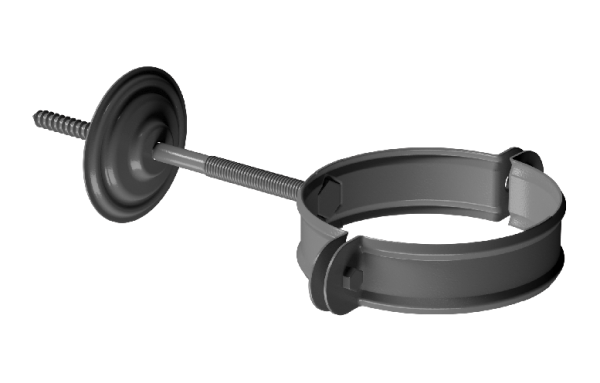 Хомут трубы D90 Döcke STAL PREMIUM Графит, (RAL 7024) купить в Стерлитамаке