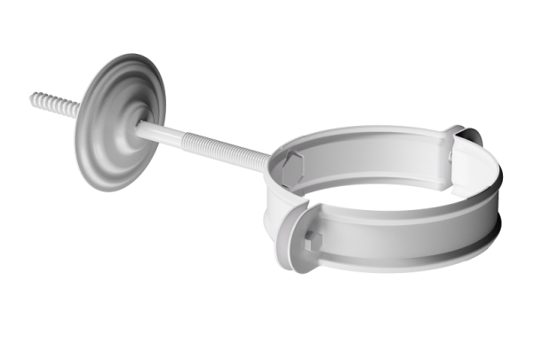 Хомут трубы D90 Döcke STAL PREMIUM Пломбир, (RAL 9010) купить в Стерлитамаке