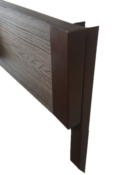 Угловой элемент металлический для досок грядок из ДПК 225мм Коричневый купить в Стерлитамаке