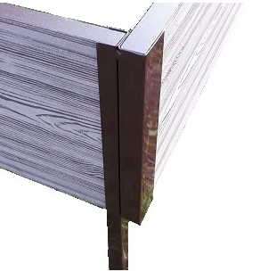 Угловой элемент металлический для досок грядок из ДПК 300мм Коричневый купить в Стерлитамаке