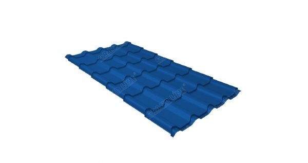 Металлочерепица камея 0,45 PE RAL 5005 сигнальный синий купить в Стерлитамаке