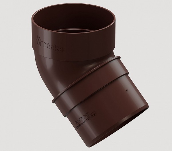 Колено 45˚ПВХ Docke STANDART Тёмно-коричневый купить в Стерлитамаке