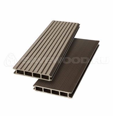 Террасная доска из ДПК SW Ulmus «SaveWood» темно-коричневый