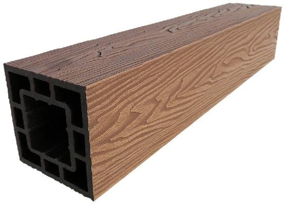 Столб опорный ДПК 3D GardenParkett фактура дерева Светло-коричневый купить в Стерлитамаке