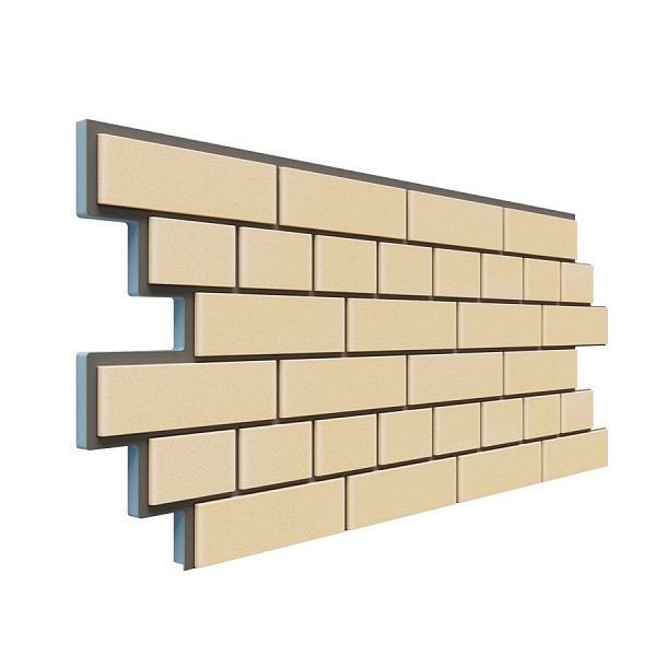 Фасадная термопанель Доломит кирпич 20мм Светло-жёлтый купить в Стерлитамаке