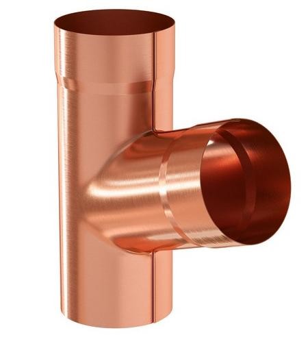 Водосток Aquasistem, система 125x90 - Тройник трубы медный купить в Стерлитамаке