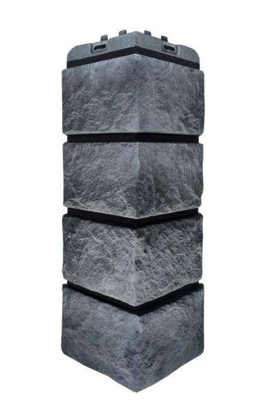 Угол наружный Grand Line Колотый Камень Антрацит, Шов чёрный купить в Стерлитамаке