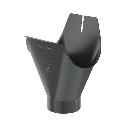 Водосток Aquasistem, система 125x90 - Воронка желоба RAL 7024 Тёмно-серый купить в Стерлитамаке